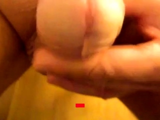 Smooth Grandpa Strokes His Uncut Cock