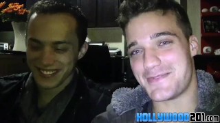 Kain Lanning and Jayden Ellis get interviewed by producer
