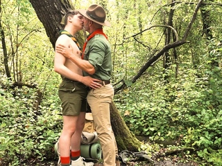 Hung Scoutmaster barebacks sexy scout