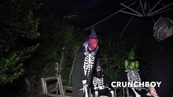 FUCKED BAREBACK FOR the halloween ceremeony with submission extrem in public for dimitri