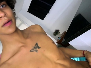 Angelic Latino boy with massive huge cock