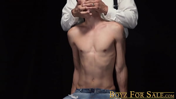 Big guy with beard has fun with a pale twink in the dungeon