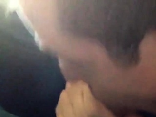 Dirty Car Blowjob Outdoor Amateur Fun with CIM Swallow