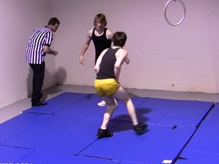 Master Watches His Subs Wrestling Naked