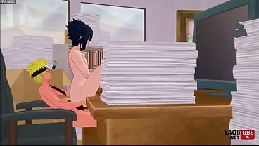 Naruto Boruto Yaoi – Naruto fucks Sasuke in Hokage office – Asian Japanese Manga Anime Game Gay Porn