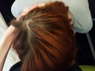 Pretty trans girl takes a load on her face