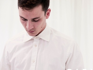 Bound virgin twinks cock milked by DILF