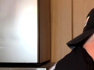 Real gloryhole amateur DILF sucks cock in homemade closeup