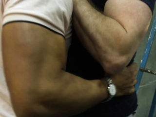 Analgaping muscular ebony riding mature