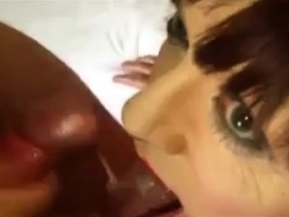 Crossdresser Linda Sucks and Swallows Big Cock