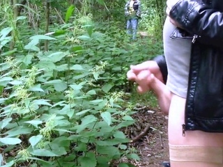 Old Young Crossdresser Fun Outdoors