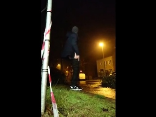 Twink Discreetly Plays With His Ass Outdoors