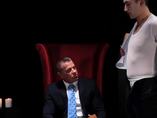 Twink gets punished by dominant DILF