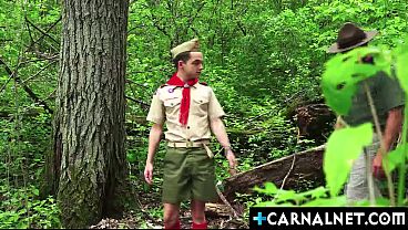 Scoutmaster Adam Snow Ass Fucks Scout Marcus Rives Outdoors